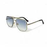 Silver blue metal wayfarer