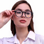 Hw blue dual shade round optical