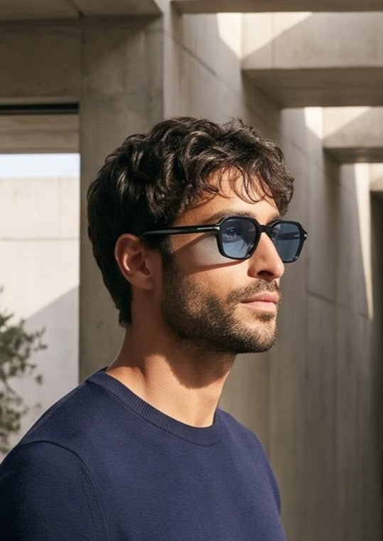 Galaxy Blue Uv-Protected Men Sunglasses