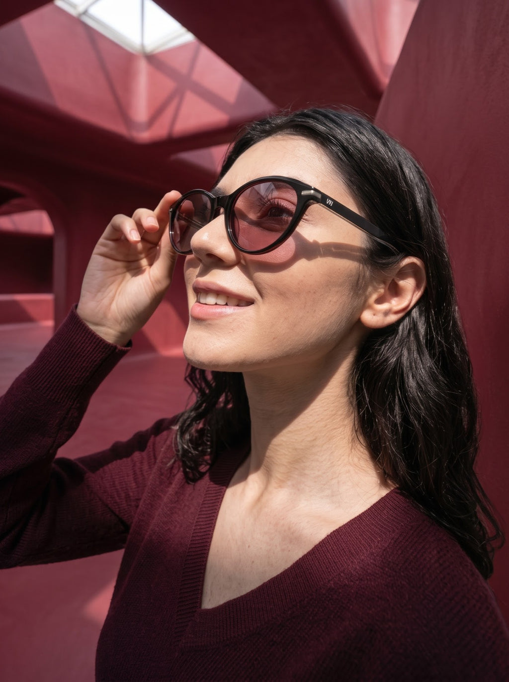 Ruby Red Cat-Eye Women Sunglasses