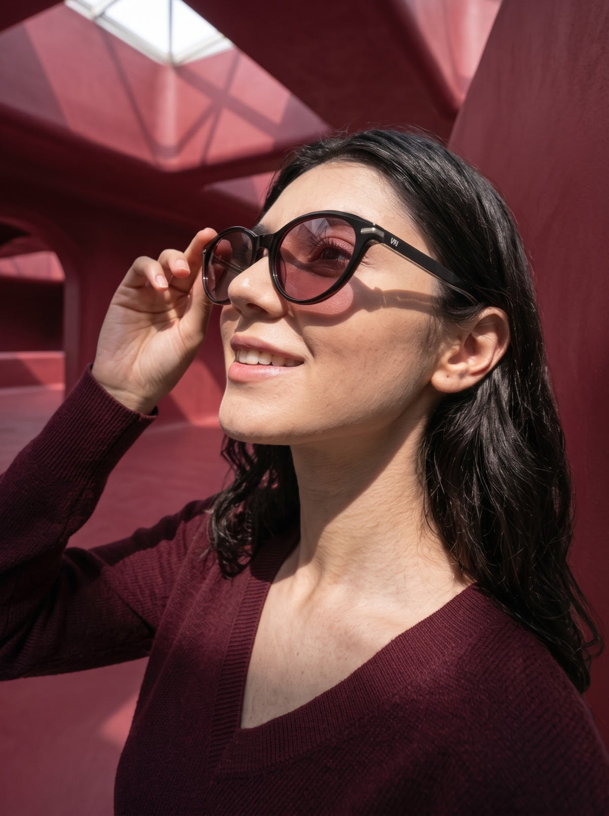 Ruby Red Cat-Eye Women Sunglasses