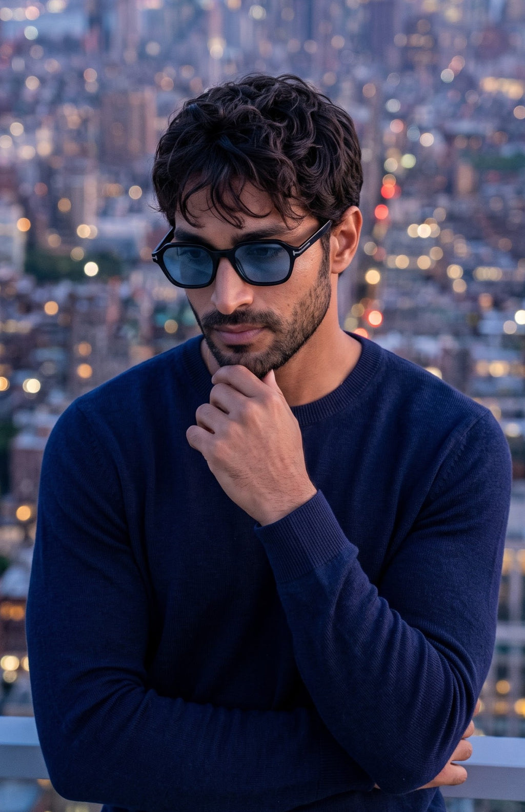 Galaxy Blue Uv-Protected Men Sunglasses