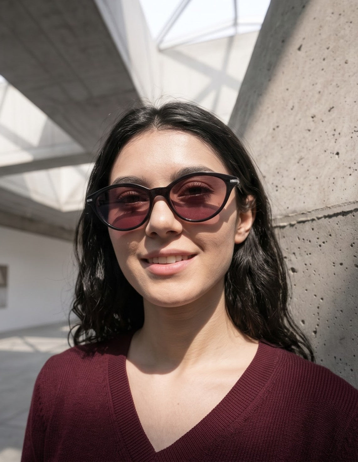 Ruby Red Cat-Eye Women Sunglasses