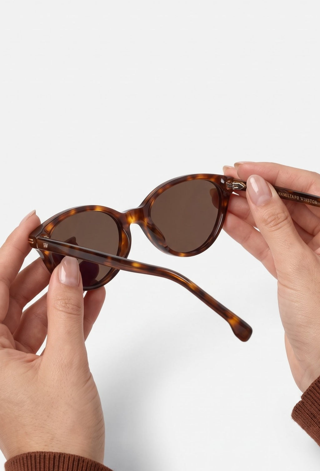 Luxe Brown Peach Cat-Eye Women Sunglasses