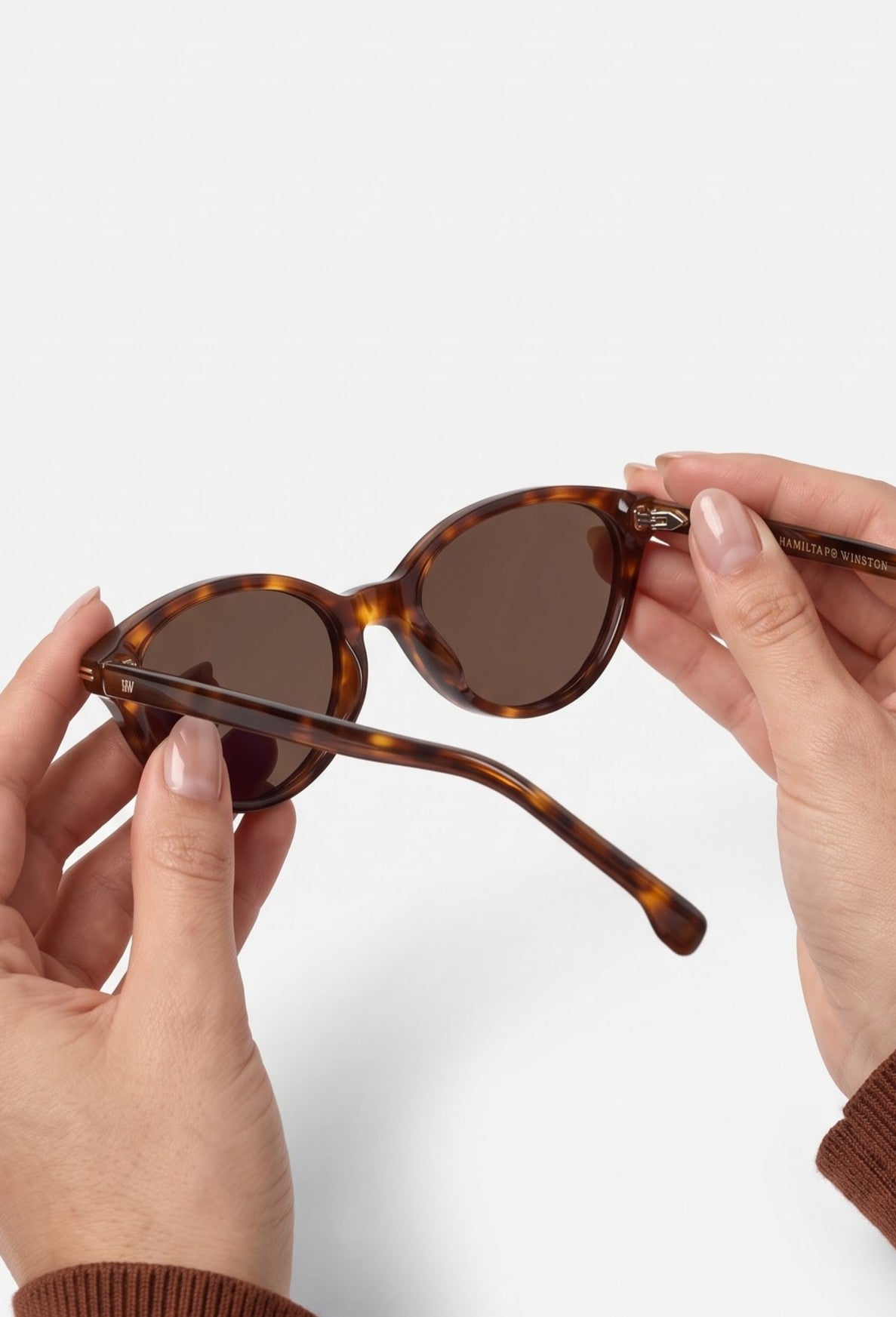 Luxe Brown Peach Cat-Eye Women Sunglasses