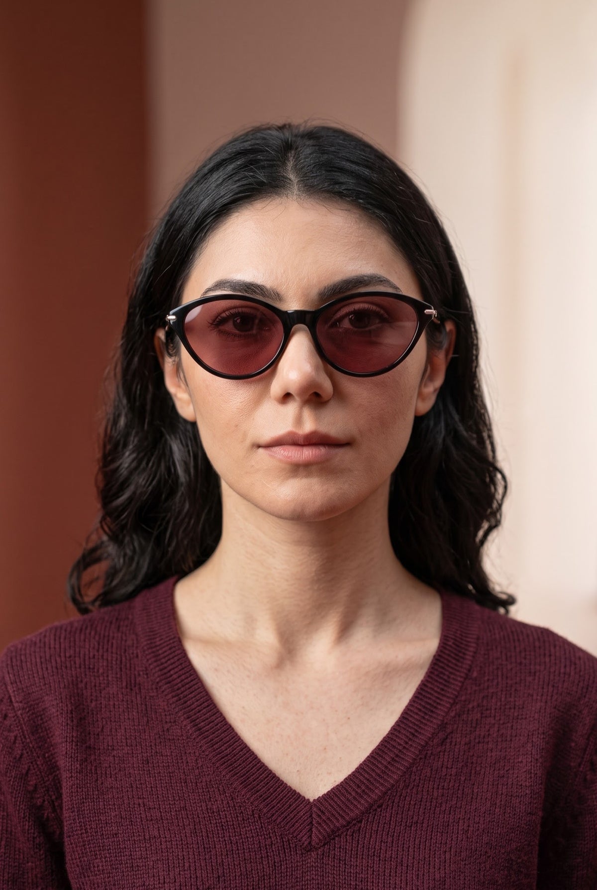Ruby Red Cat-Eye Women Sunglasses