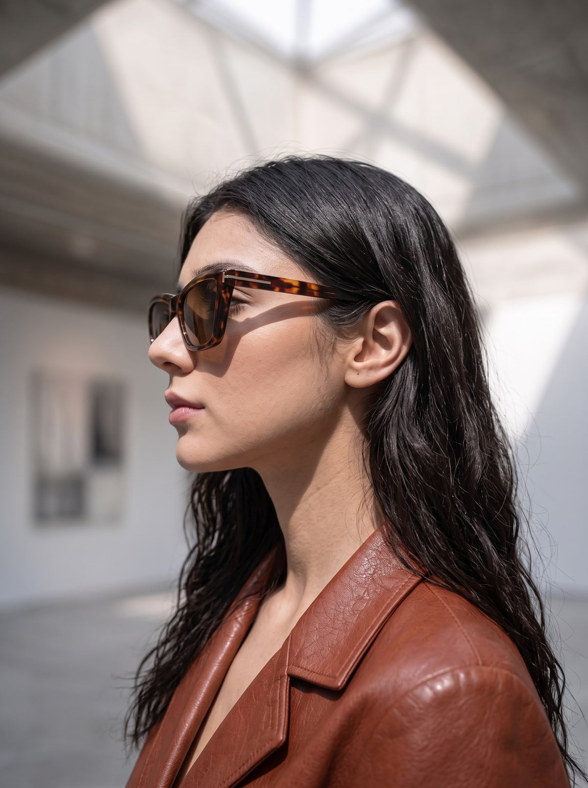 Ruby Leopard Brown Cat-Eye Women Sunglasses