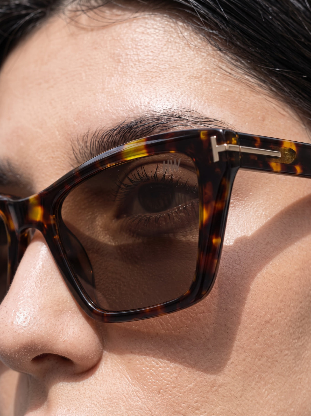 Ruby Leopard Brown Cat-Eye Women Sunglasses