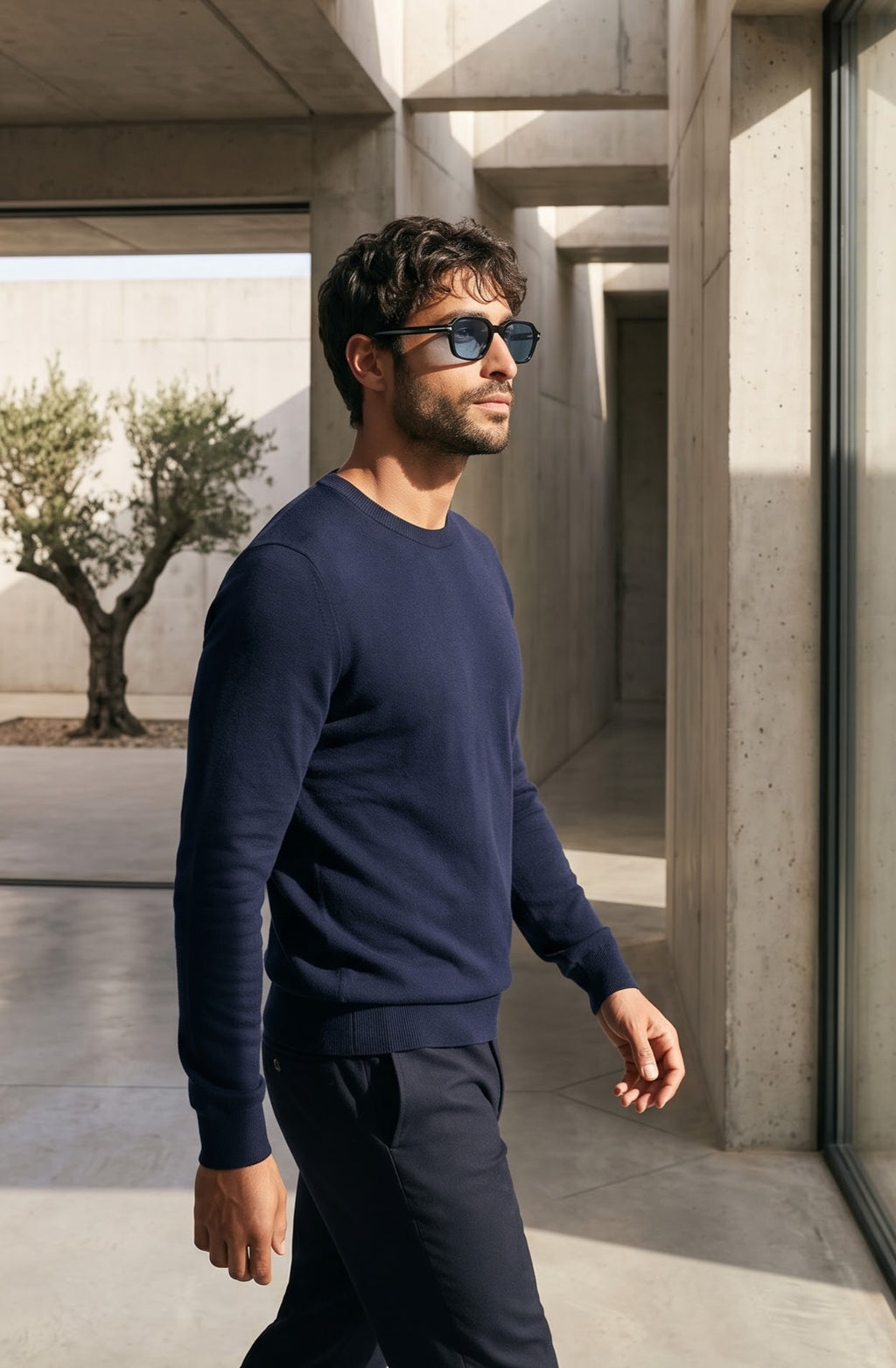 Galaxy Blue Uv-Protected Men Sunglasses
