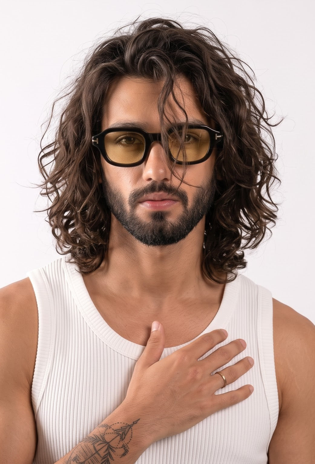 Supreme Yellow Uv-Protected Men Sunglasses