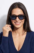 Luxe Leopard Blue Uv-Protected Women Sunglasses