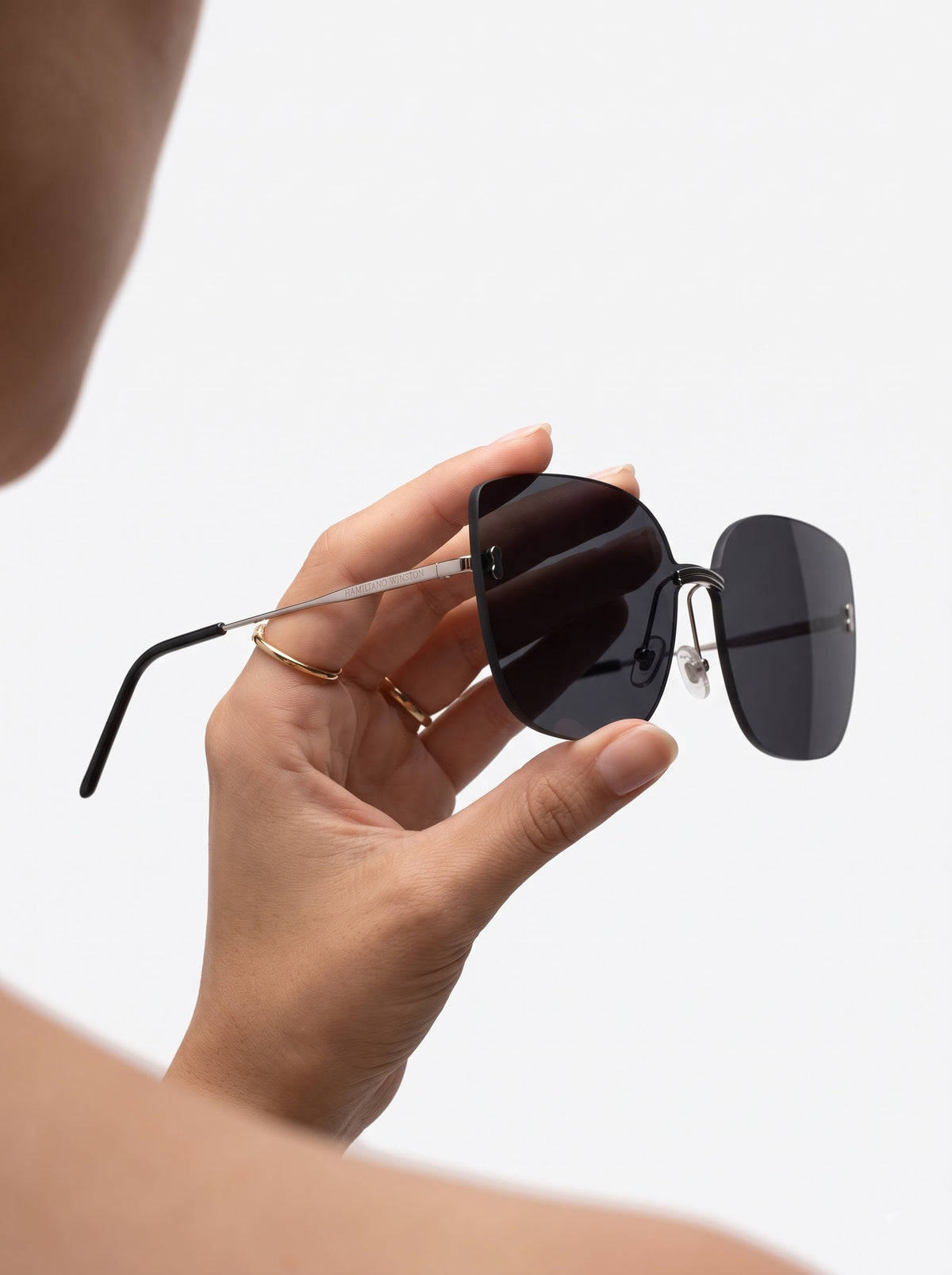 Luxury Black Oversized Cat-Eye Women Sunglasses