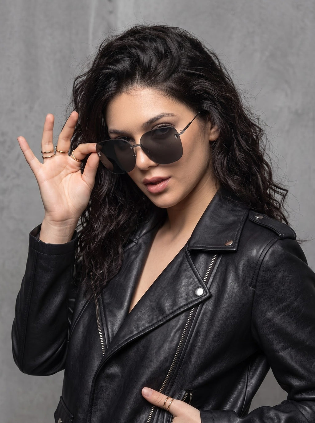 Luxury Black Oversized Cat-Eye Women Sunglasses