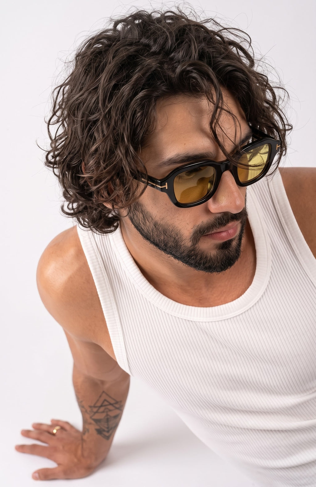 Supreme Yellow Uv-Protected Men Sunglasses