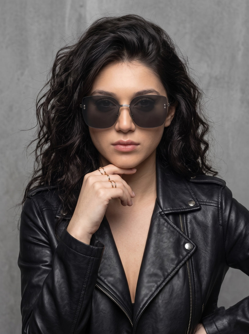 Luxury Black Oversized Cat-Eye Women Sunglasses