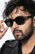 Supreme Black Uv-Protected Men Sunglasses