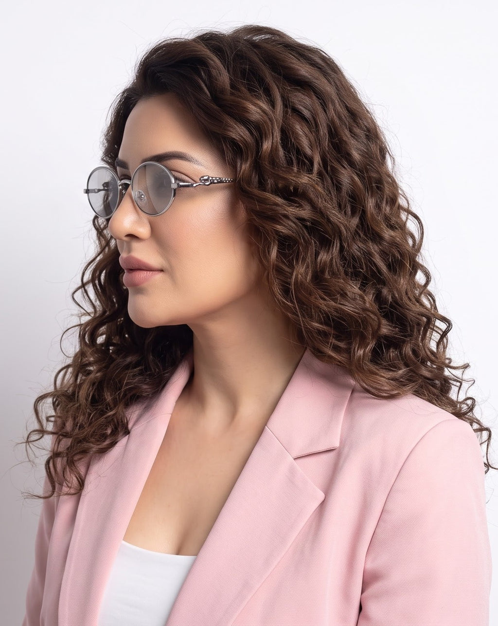 Luxy Silver Grey Oval Women Sunglasses