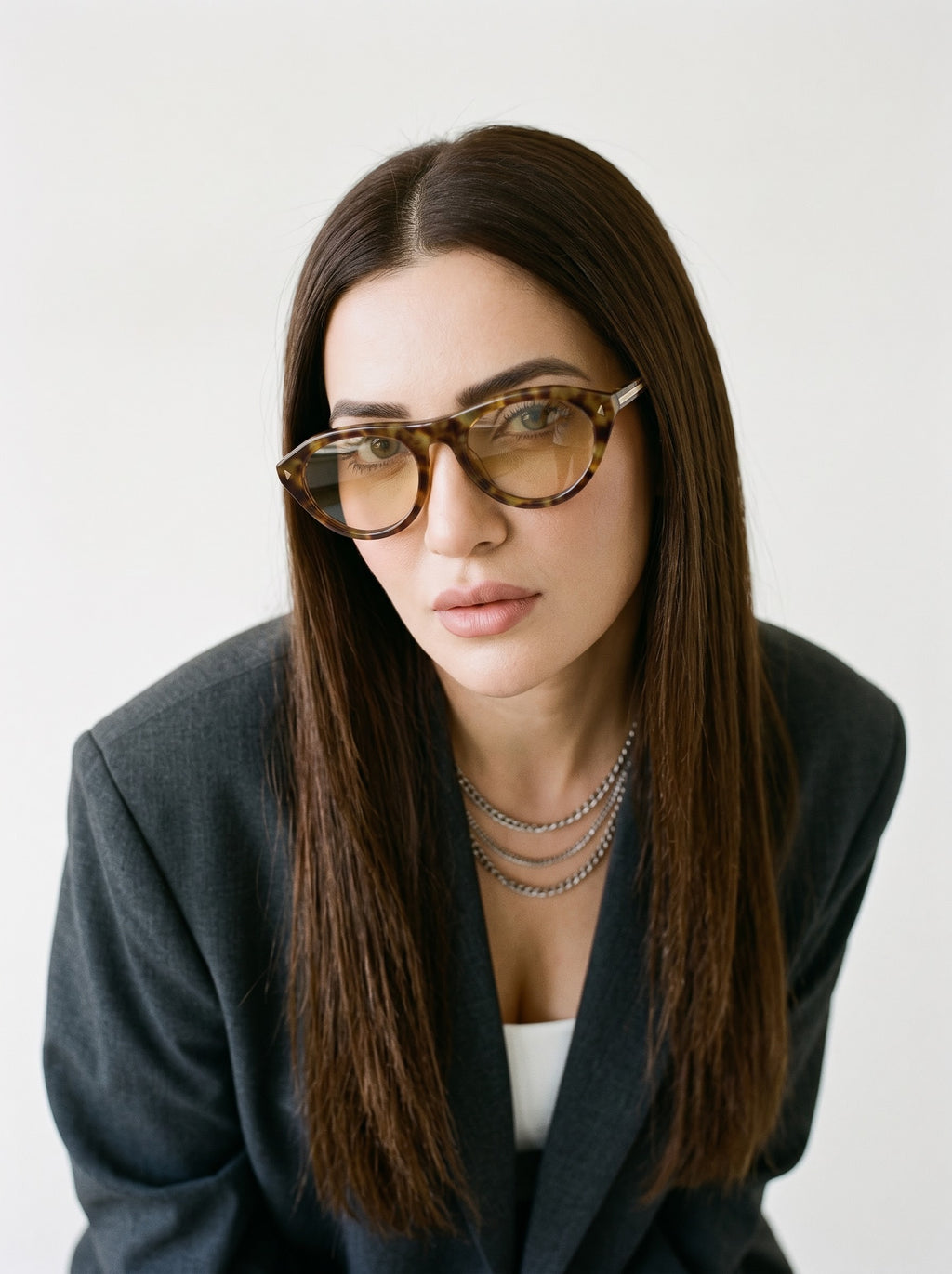 Regalis Leopard Peach Oval Women Sunglasses
