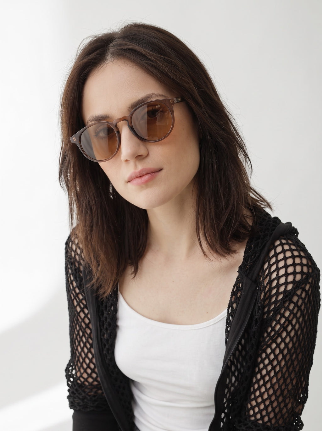 Echelon Pento Shaped Peach Women Sunglasses
