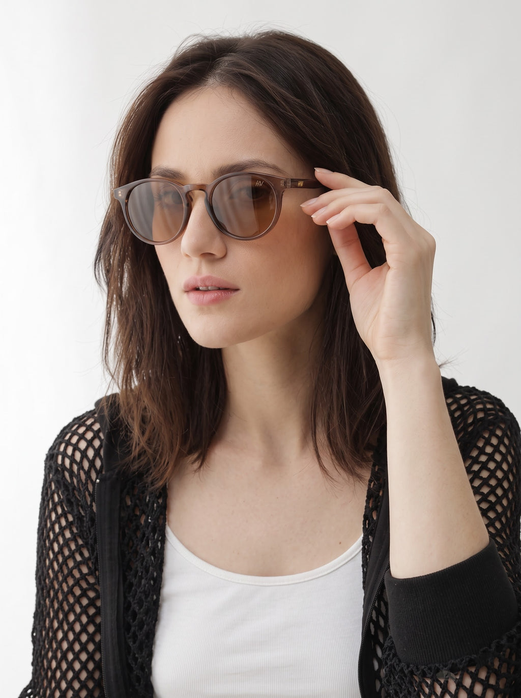Echelon Pento Shaped Peach Women Sunglasses