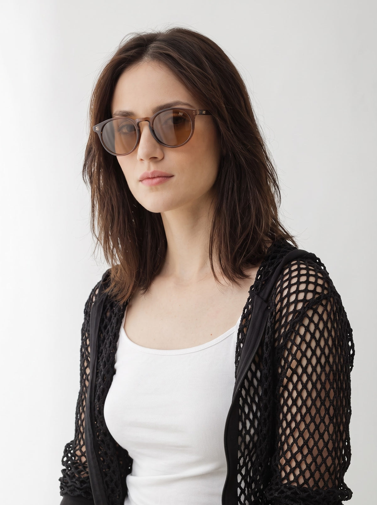 Echelon Pento Shaped Peach Women Sunglasses