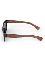 Black wood style wayfarer mens sunglasses