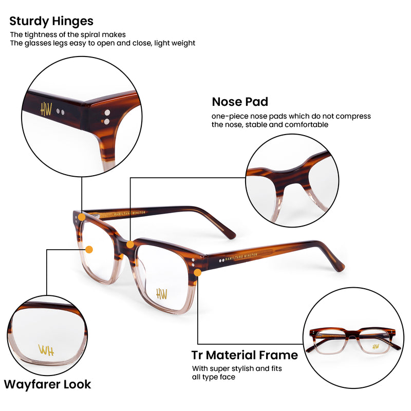 HW brown transy wayfarer optical - Male