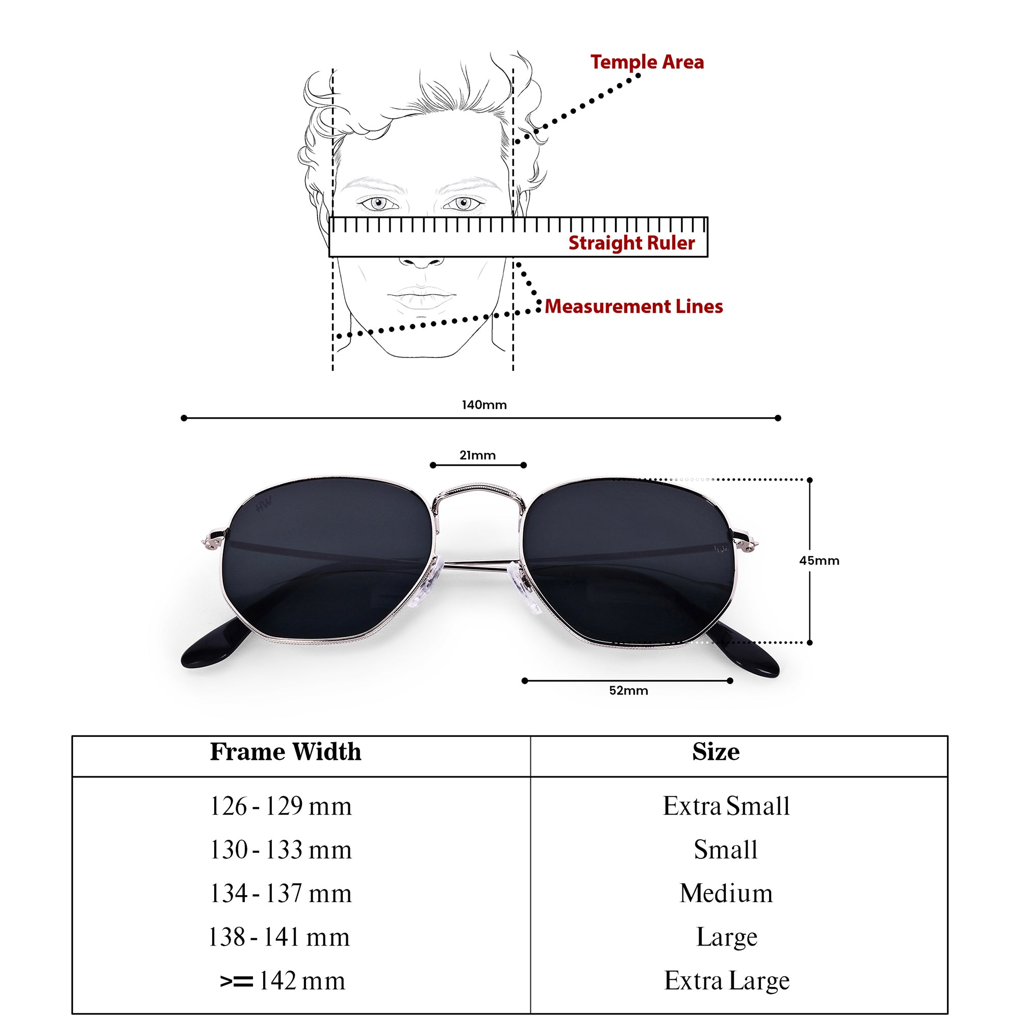 Men Hexagon UV Protected Sunglasses Black