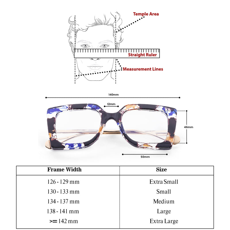 HW oversized womens flowered optical