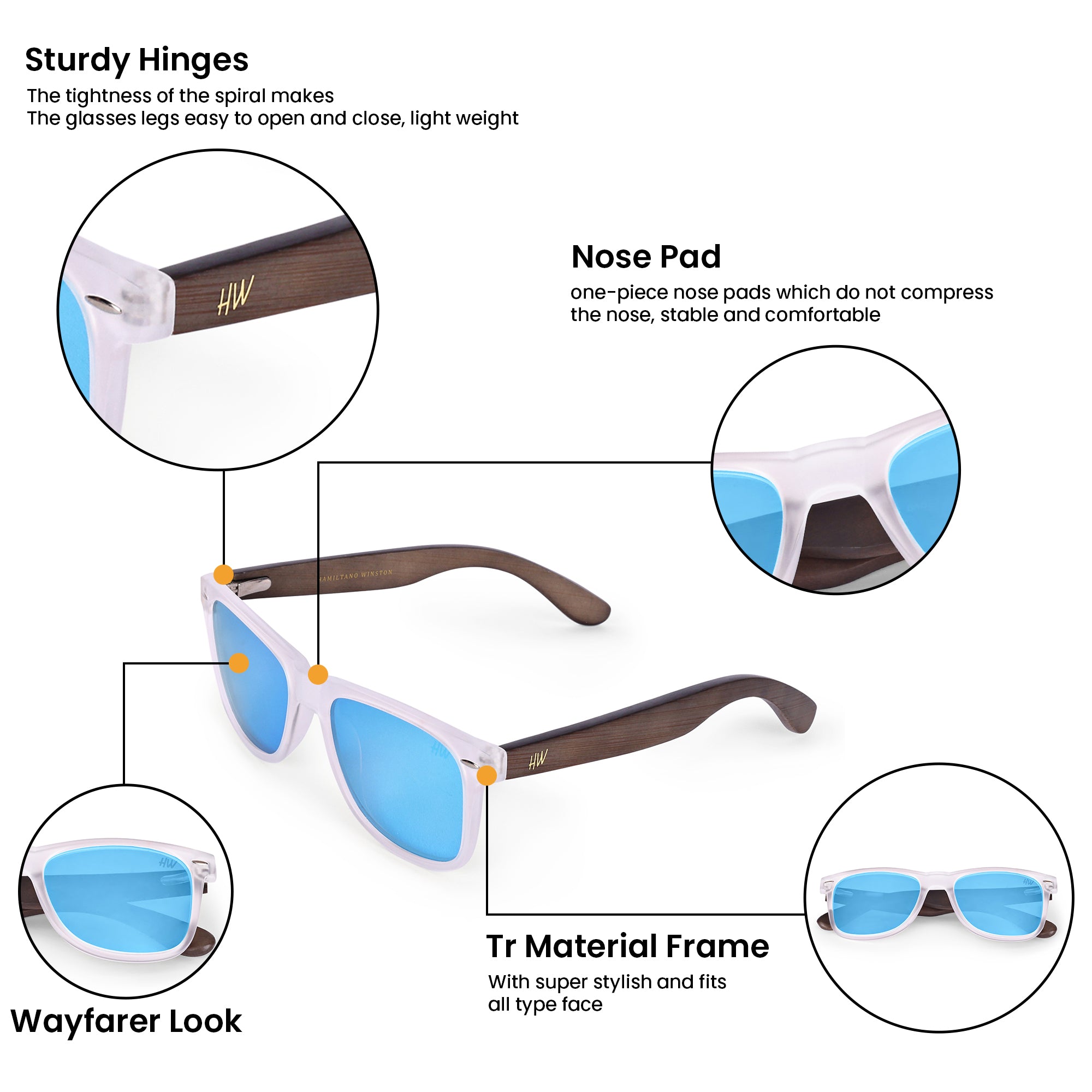 Men Wayfarer UV Protected Sunglasses Reflector  Blue