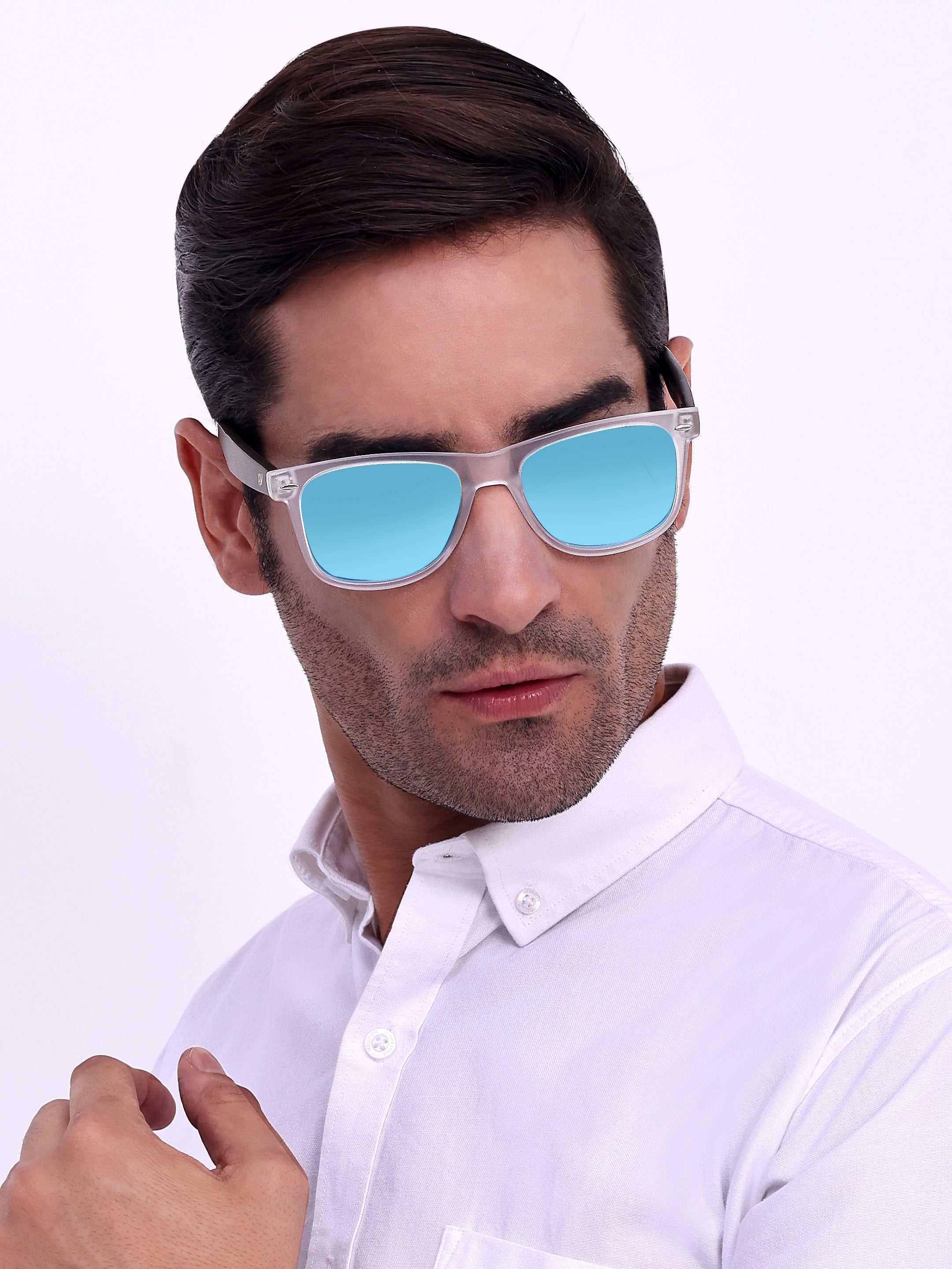 Men Wayfarer UV Protected Sunglasses Reflector  Blue