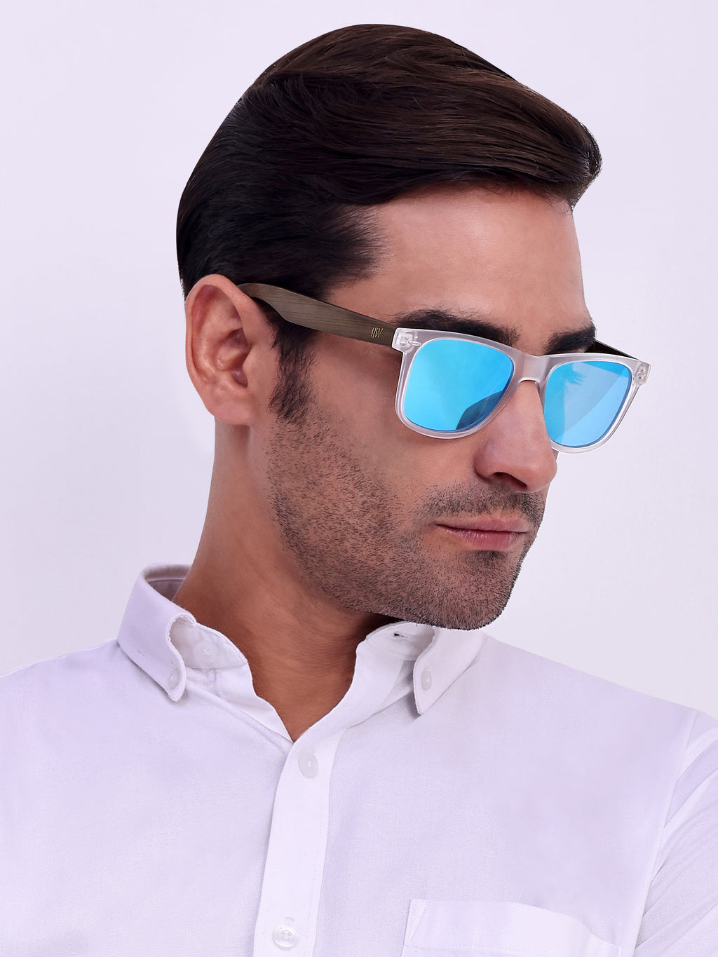 Men Wayfarer UV Protected Sunglasses Reflector  Blue