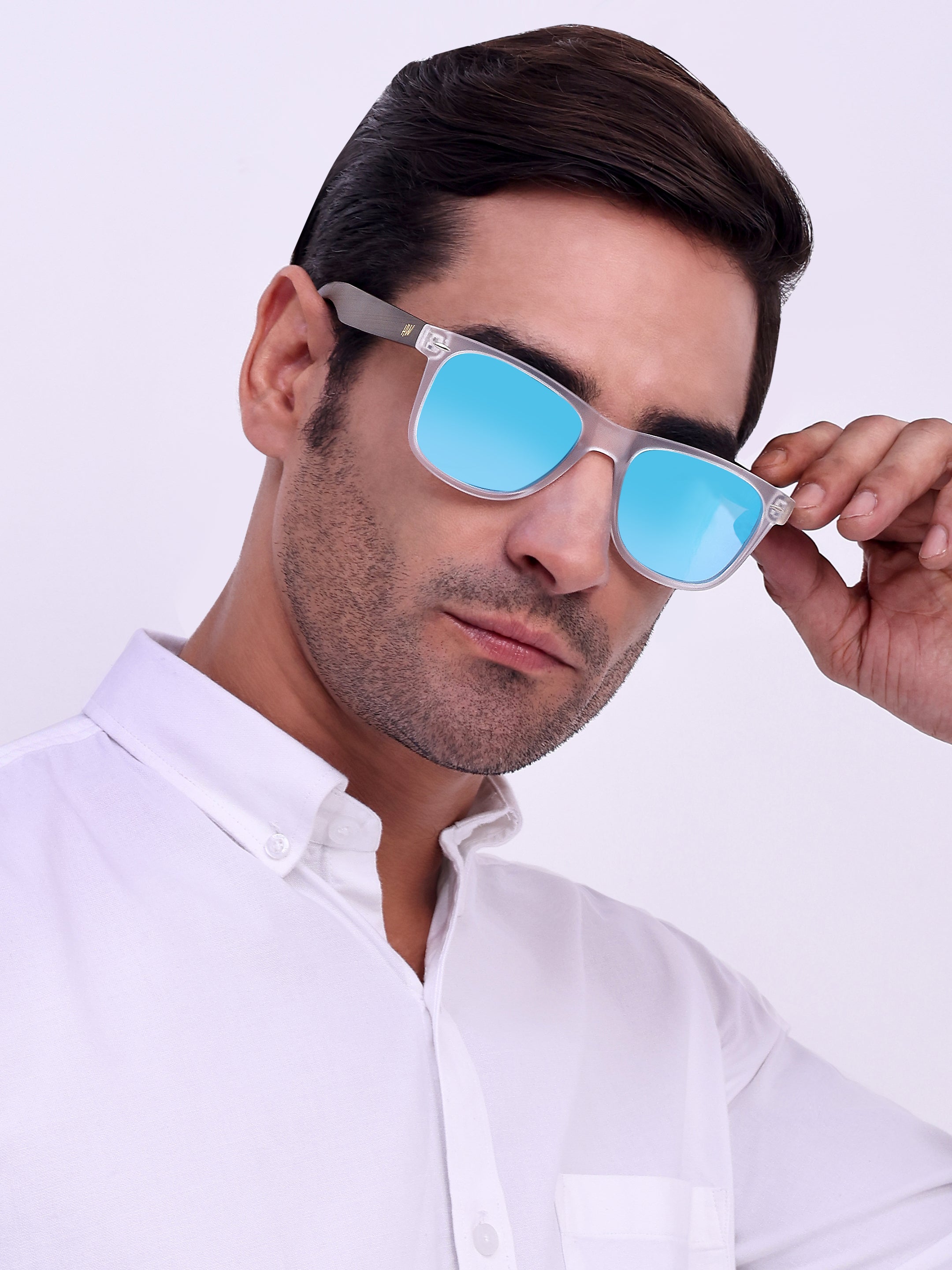 Men Wayfarer UV Protected Sunglasses Reflector  Blue