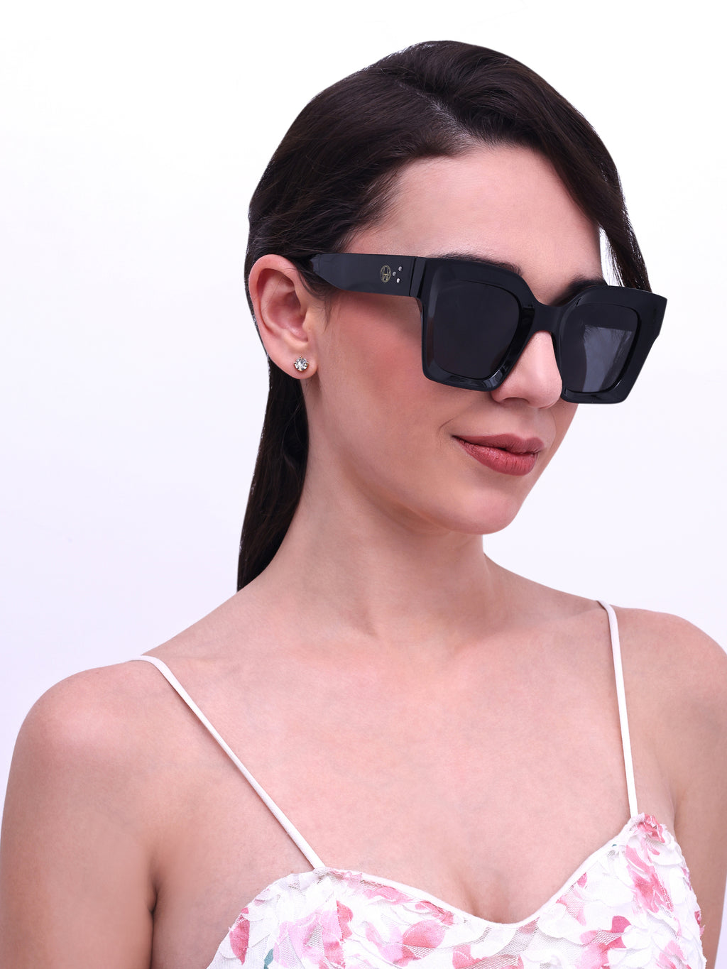 Oversize Square UV Protected Women Sunglasses Black