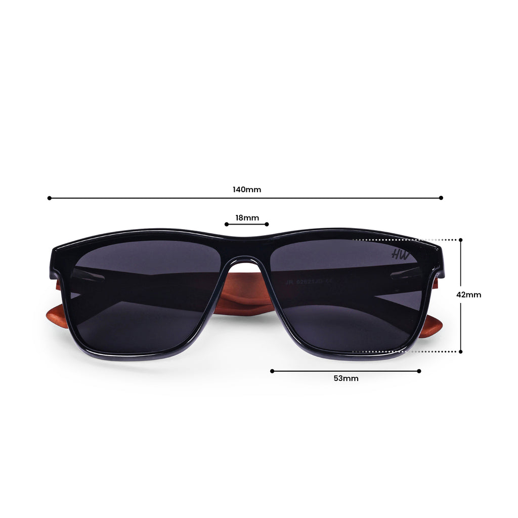 Men Wayfarer UV Protected Sunglasses Black