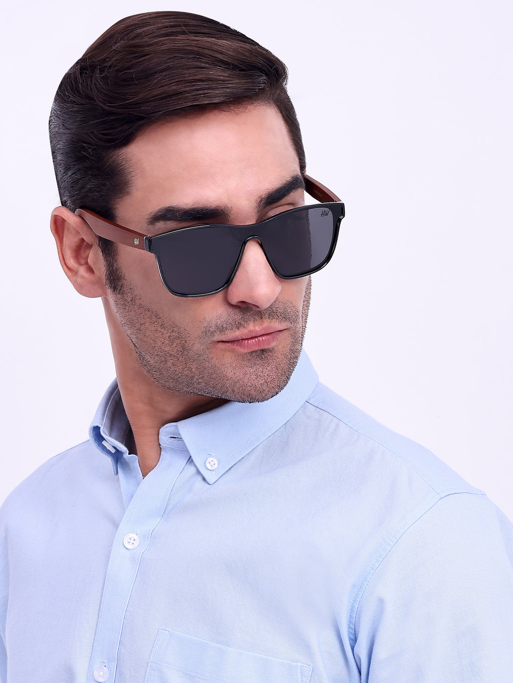 Men Wayfarer UV Protected Sunglasses Black
