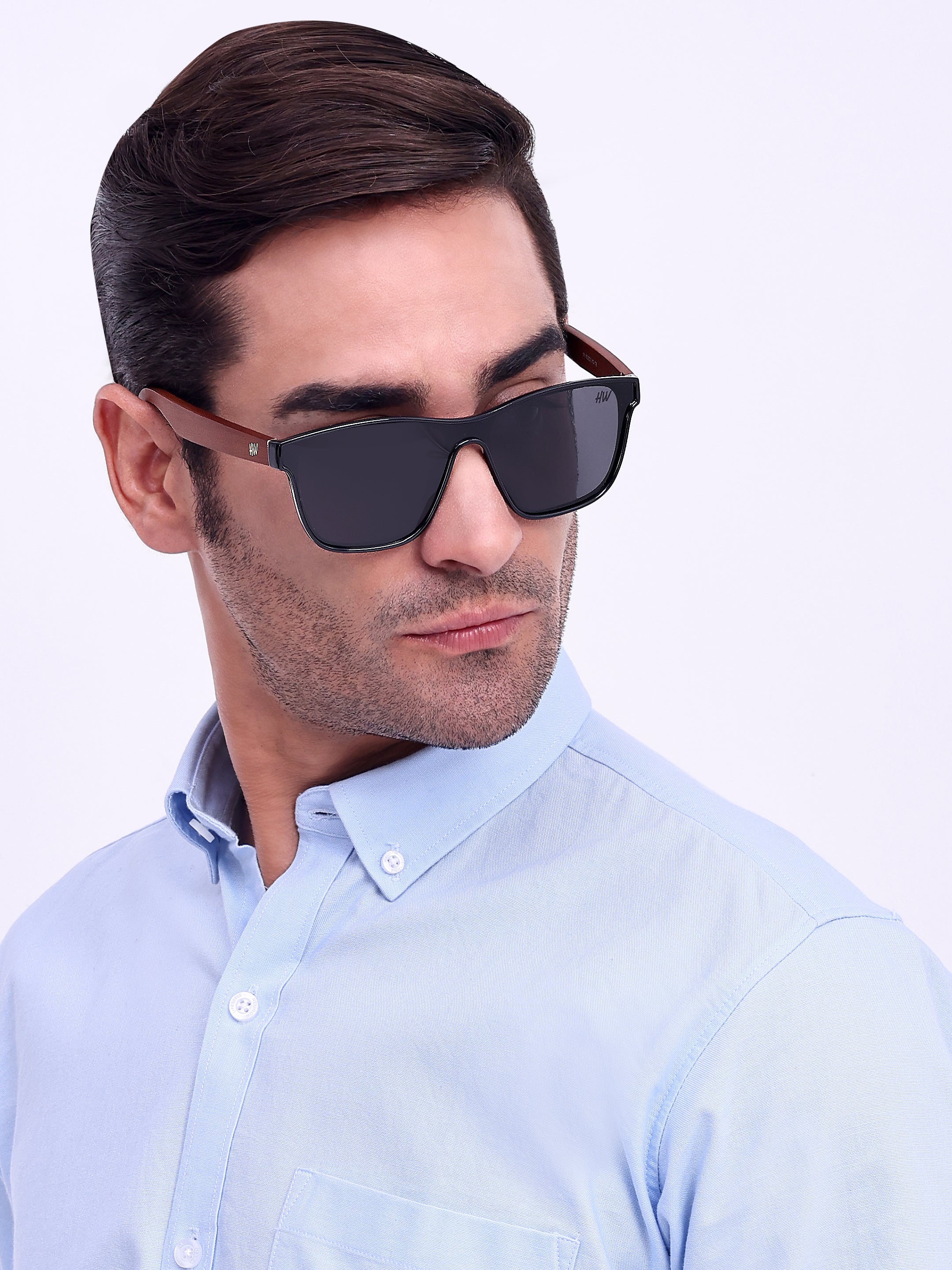 Men Wayfarer UV Protected Sunglasses Black