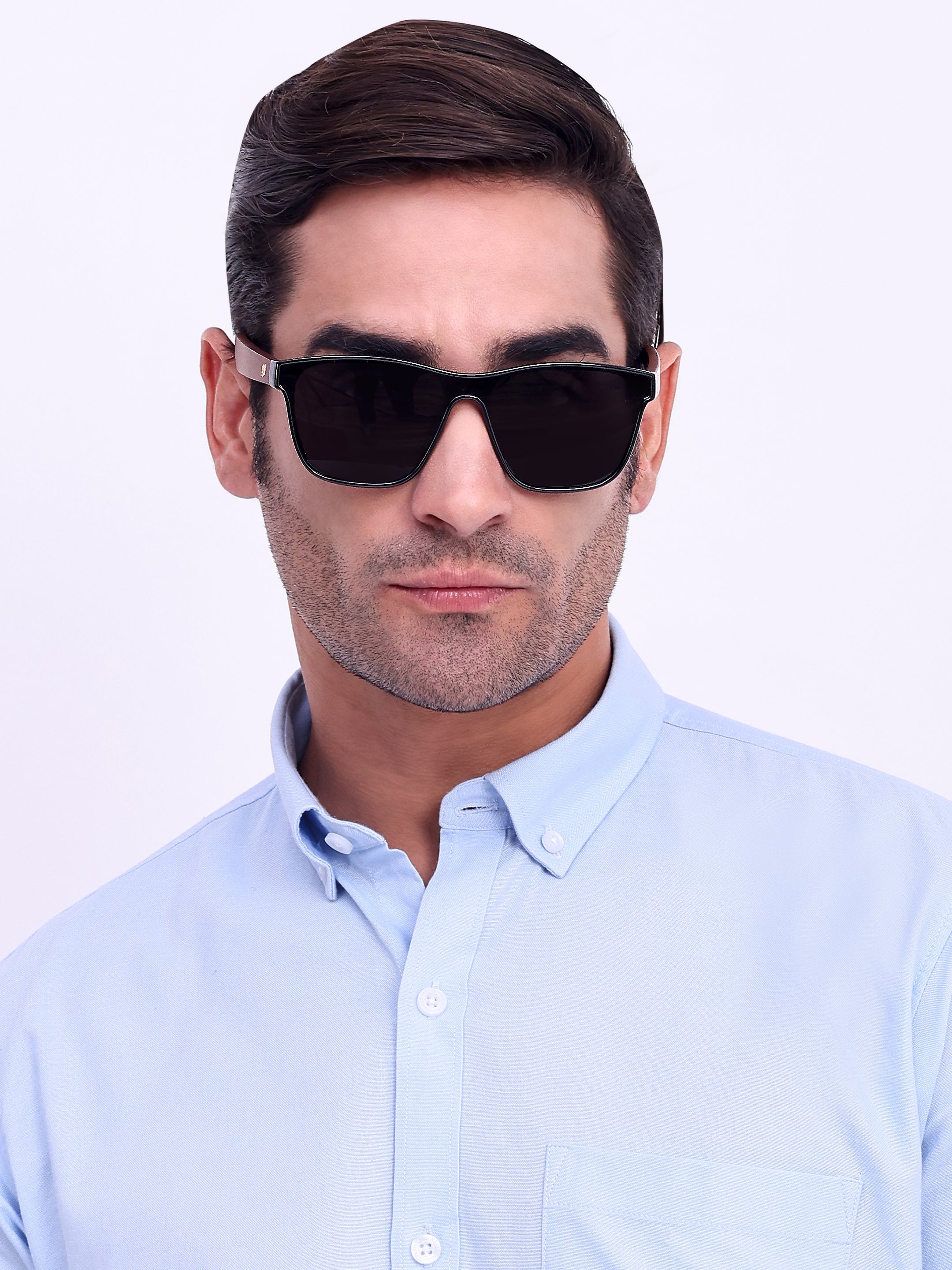 Men Wayfarer UV Protected Sunglasses Black
