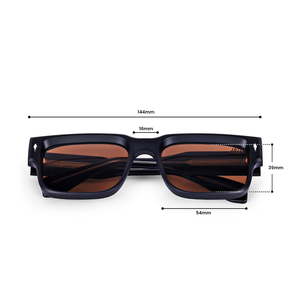 Men Wayfarer Rectangular UV Protected Sunglasses Brown