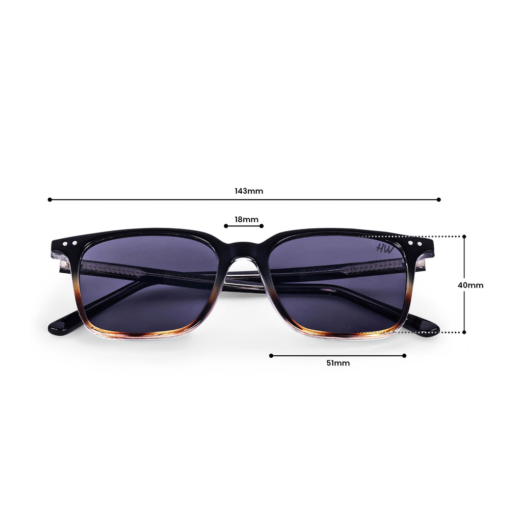 Men's Wayfarer UV Protected Sunglasses Black