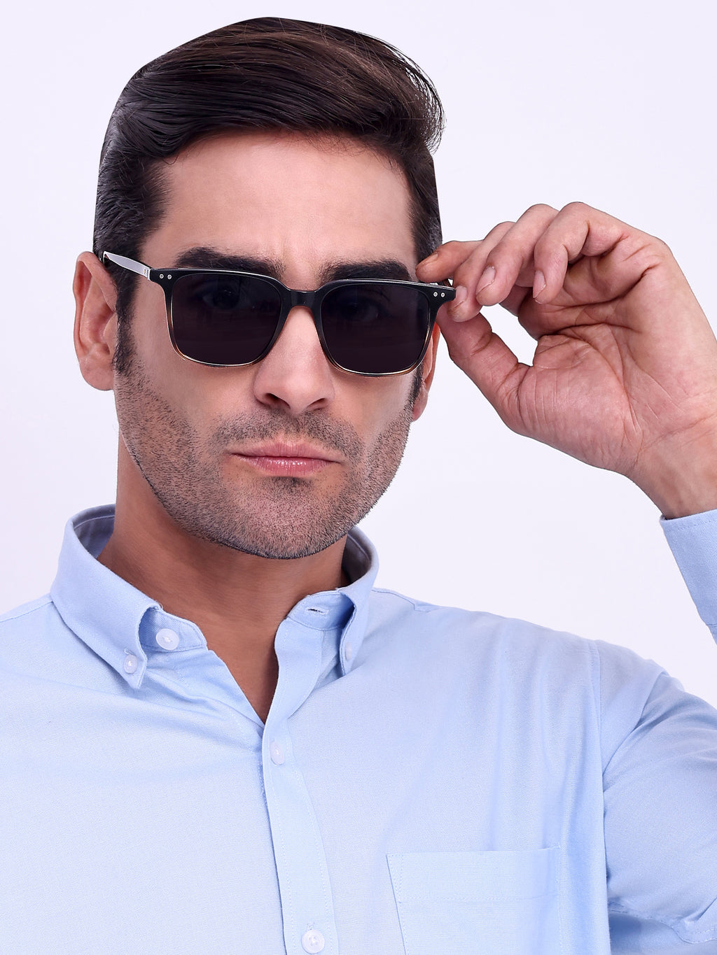 Men's Wayfarer UV Protected Sunglasses Black