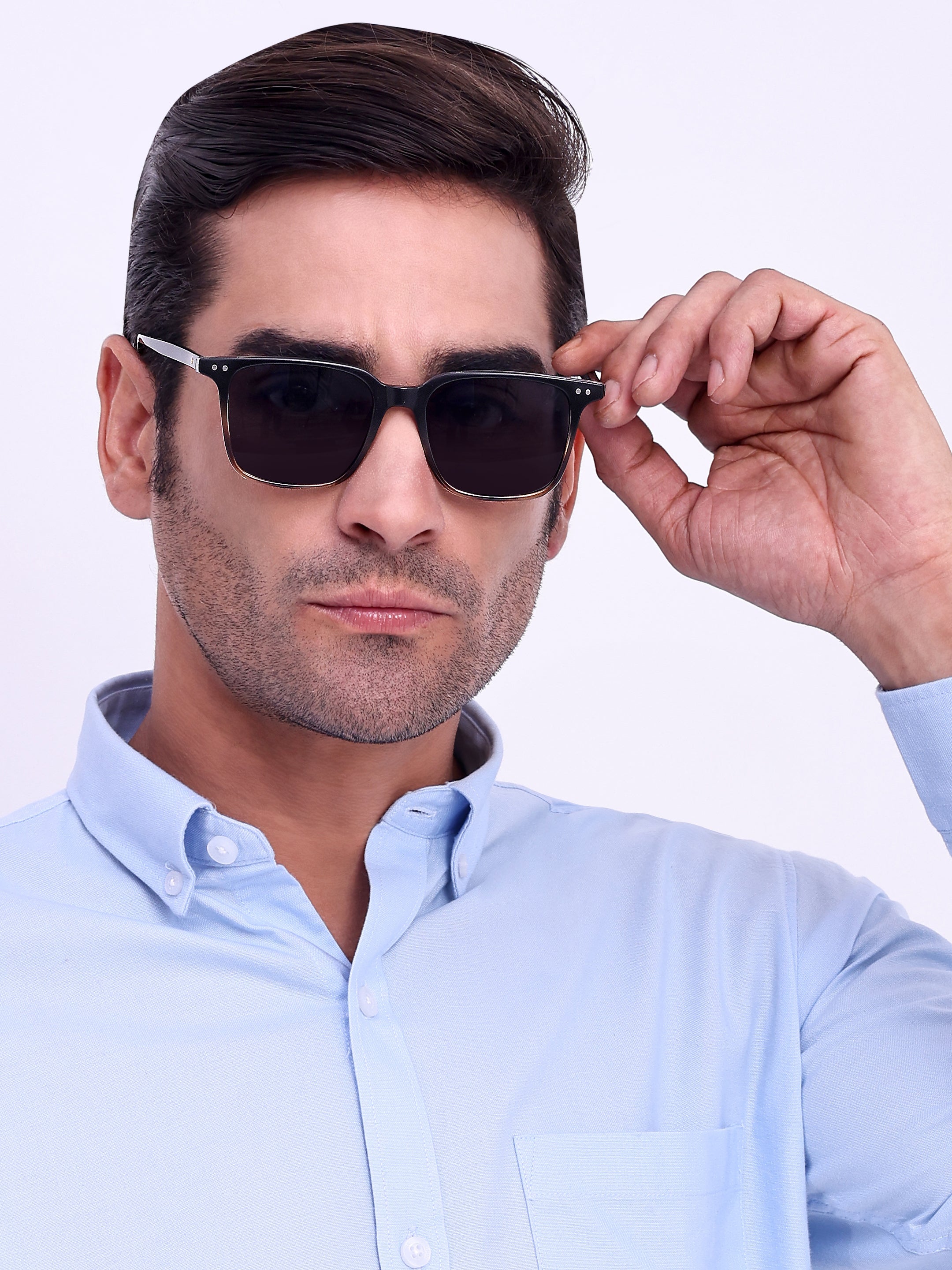 Men's Wayfarer UV Protected Sunglasses Black