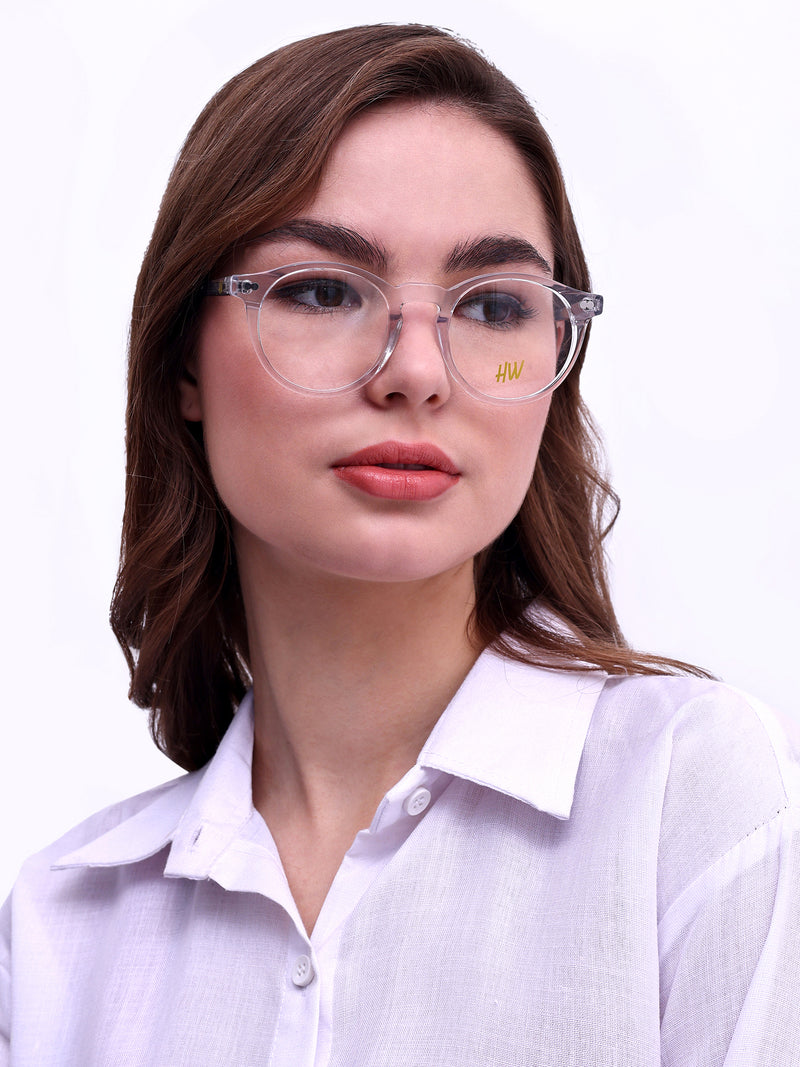 HW transparent round unisex optical - Female