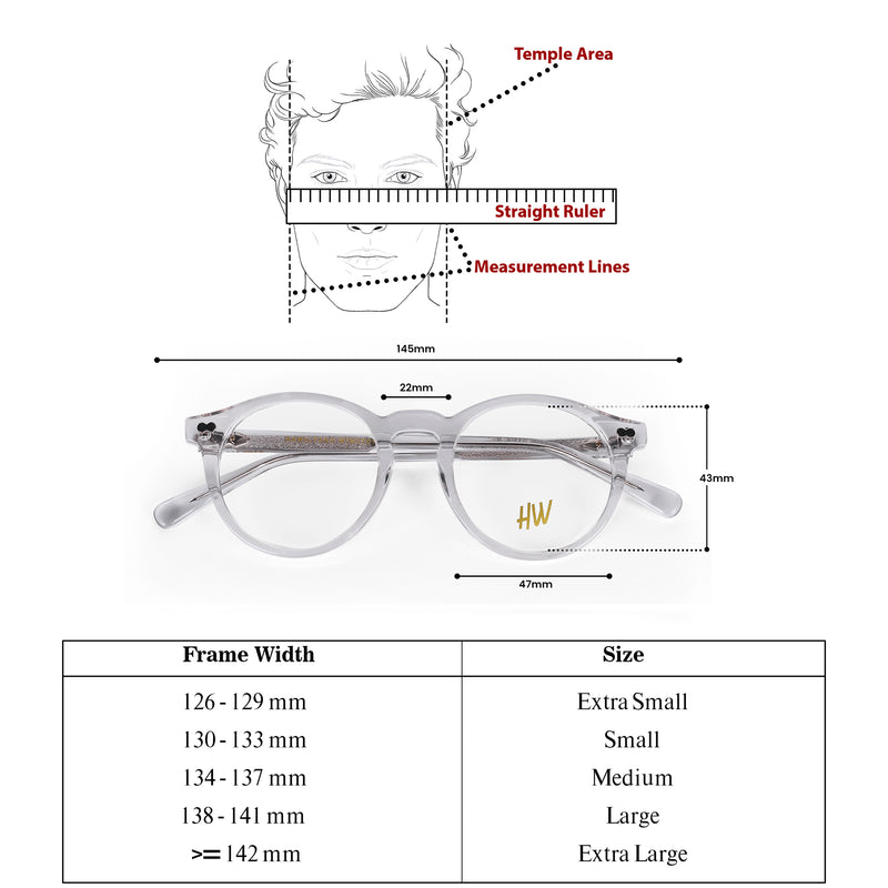 HW transparent round unisex optical - Male
