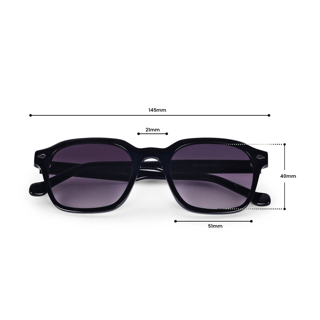 Men Wayfarer UV Protected Sunglasses Black