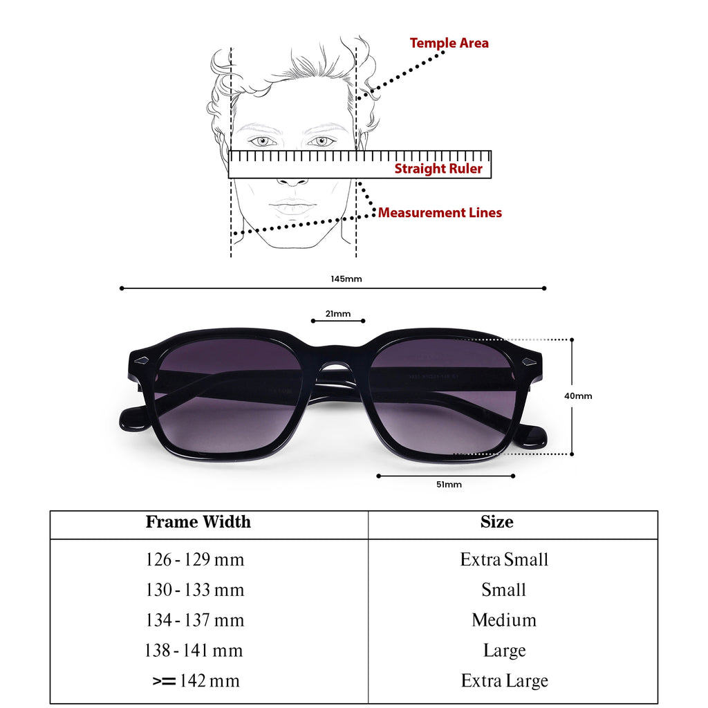 Men Wayfarer UV Protected Sunglasses Black