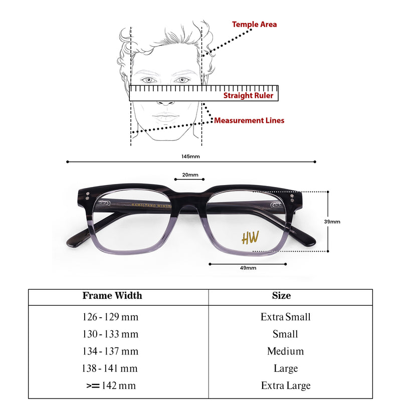 HW black grey unisex wayfarer optical - Male