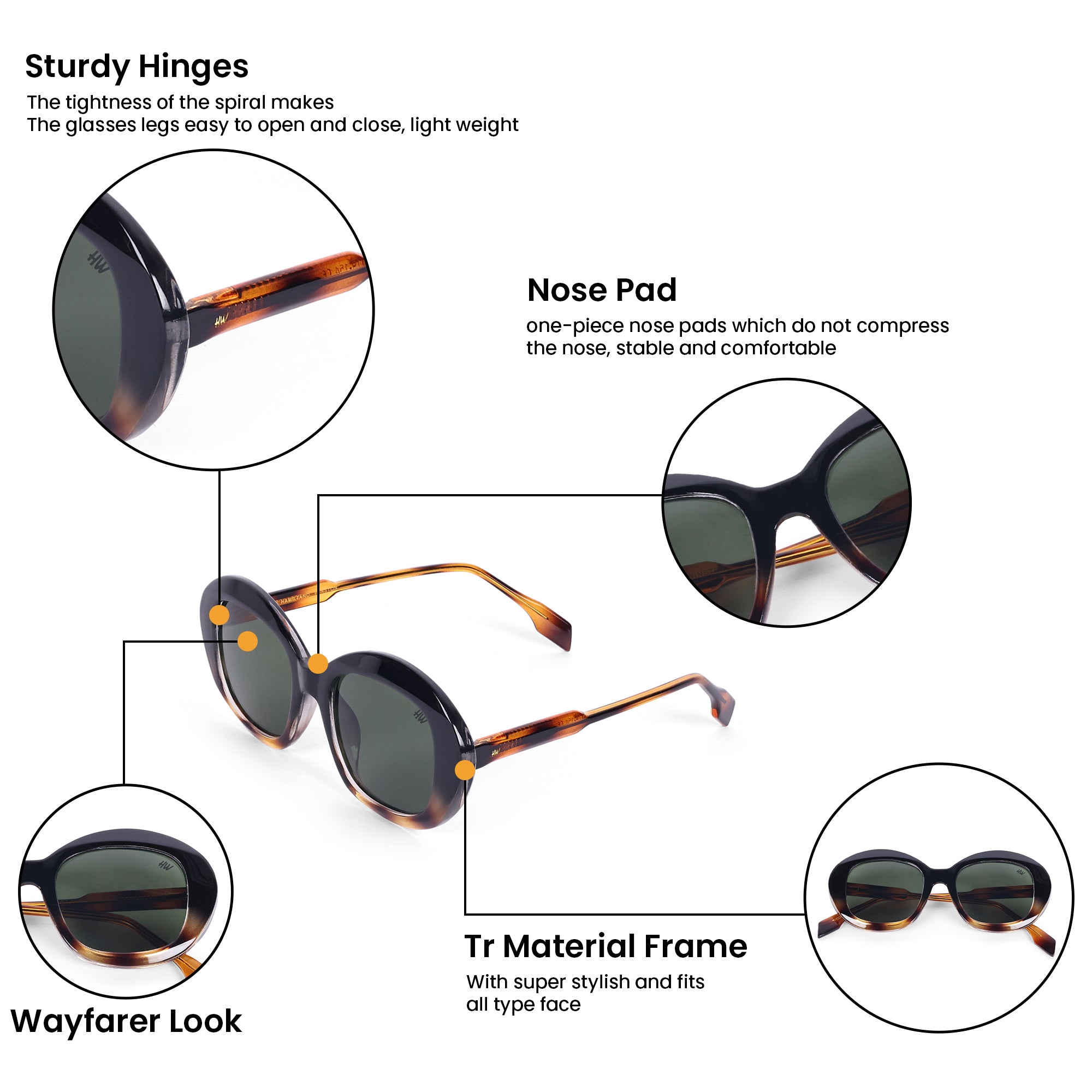 Women UV Protected Cat Eye Sunglasses Green