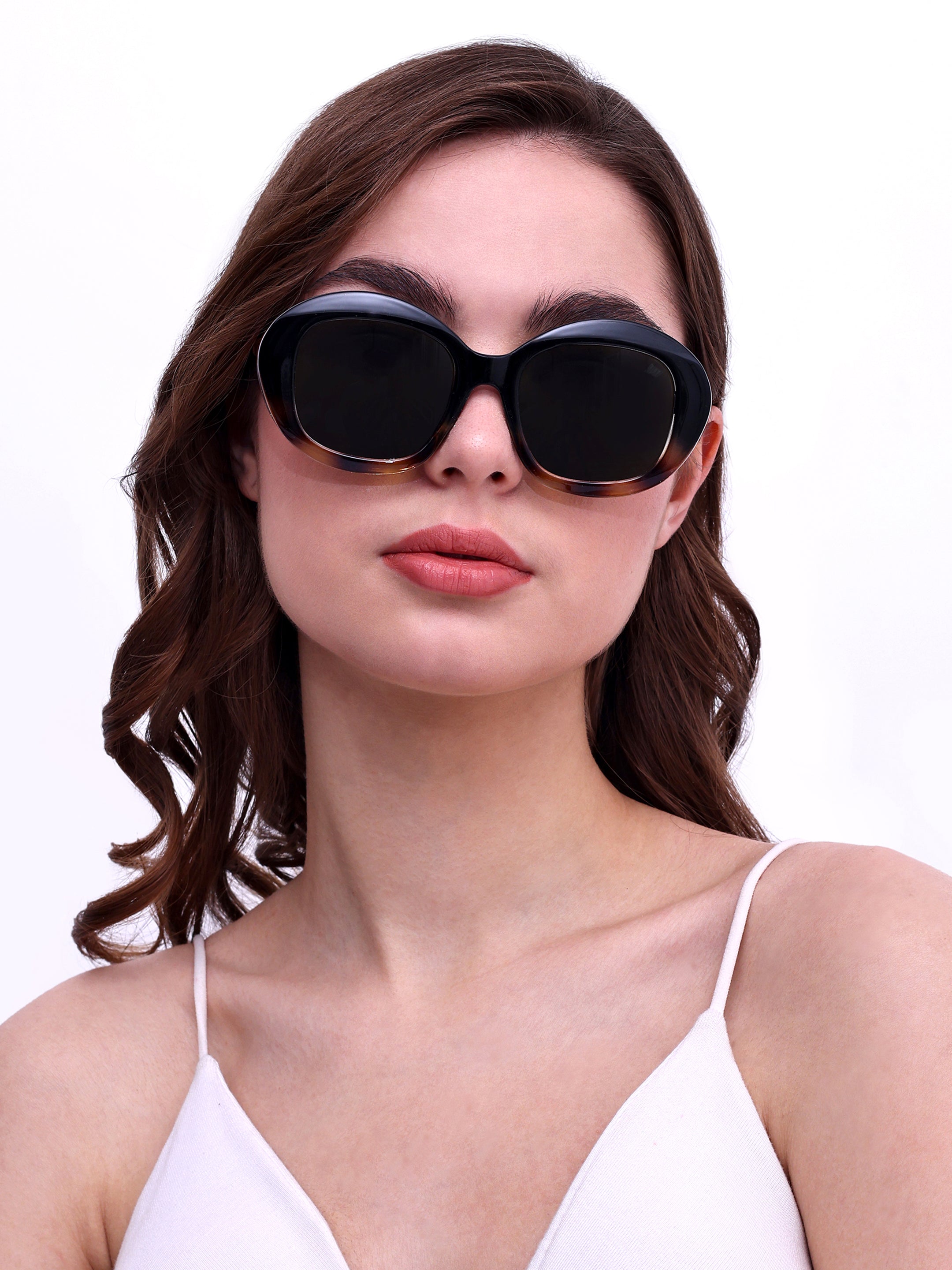 Women UV Protected Cat Eye Sunglasses Green