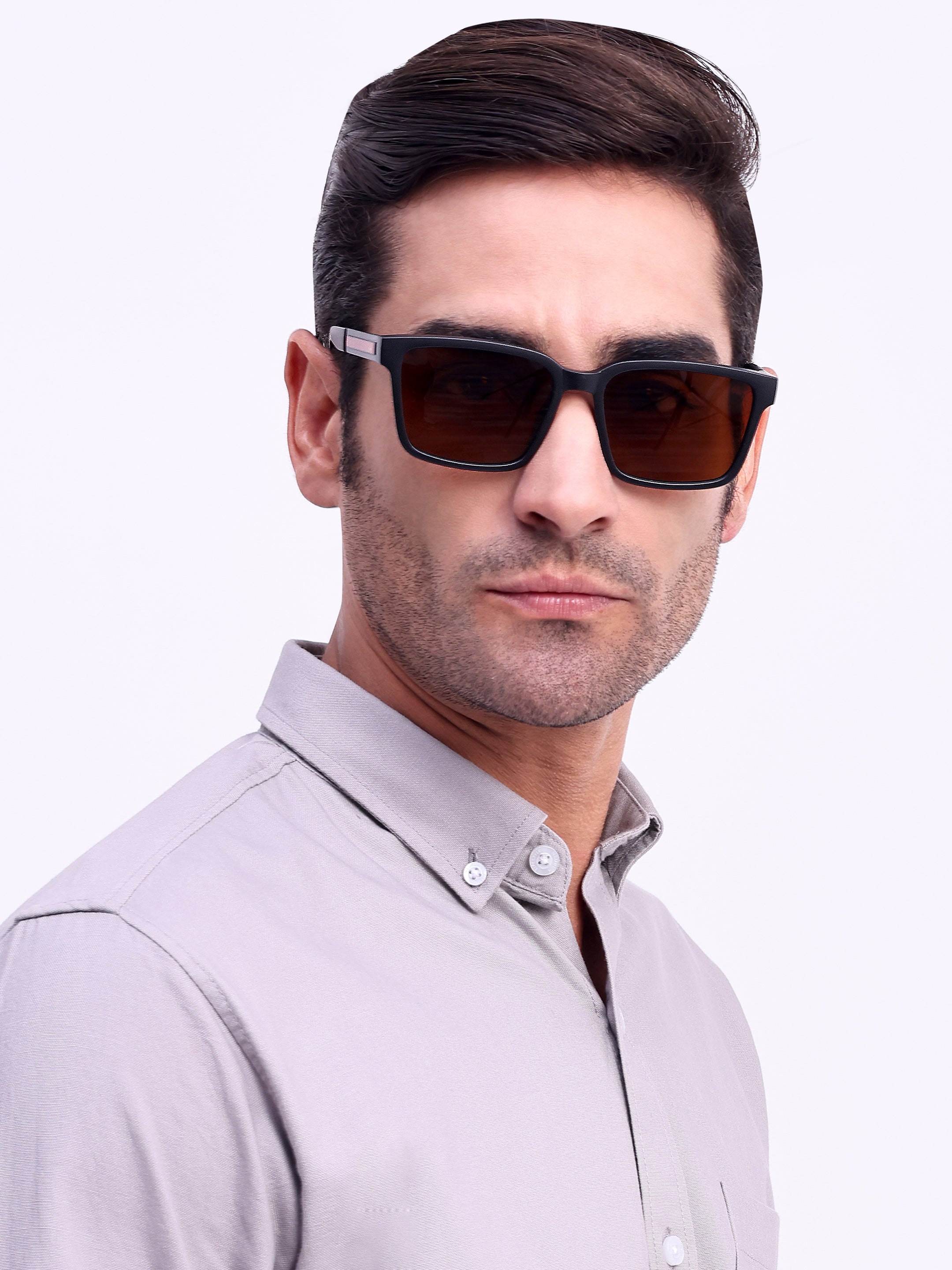 Men Wayfarer UV Protected Sunglasses Brown